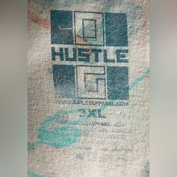 OG BAILEY APPAREL HUSTLE Bear Peach Splatter Graphic Tee Shirt Size 3XL VGC - Picture 4 of 4